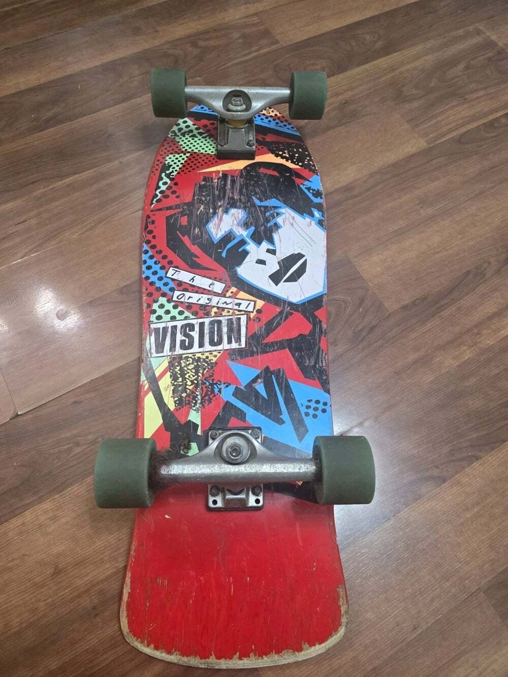 Vintage 1986 Vision Sports Mark Gonzales Skateboard "Face" Paired Reissued Deck